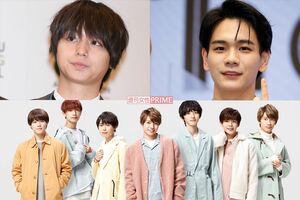 左上から伊野尾慧（Hey!Say!JUMP）、豆原一成（JO1）、なにわ男子（なにわ男子の写真は『ISLAND TV』より）