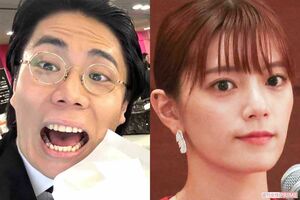 令和ロマン・高比良くるま（左）とテレビ朝日の三谷紬アナウンサー（くるまは公式Xより）