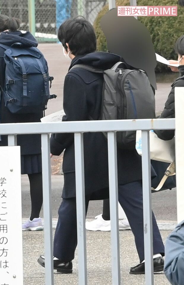2月13日、筑附の附属高校を一般受験されるため受験会場に向かう悠仁さま