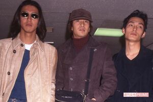 会場入りした木村拓哉、中居正広、草なぎ剛('96年『紅白歌合戦』)