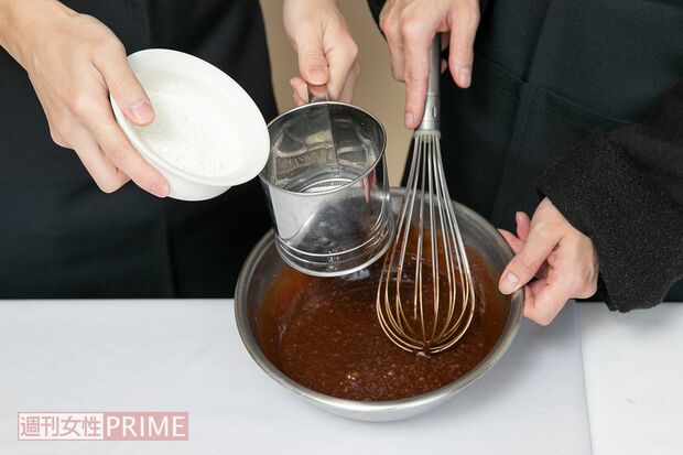 ふるい入れたほうがなめらかに！