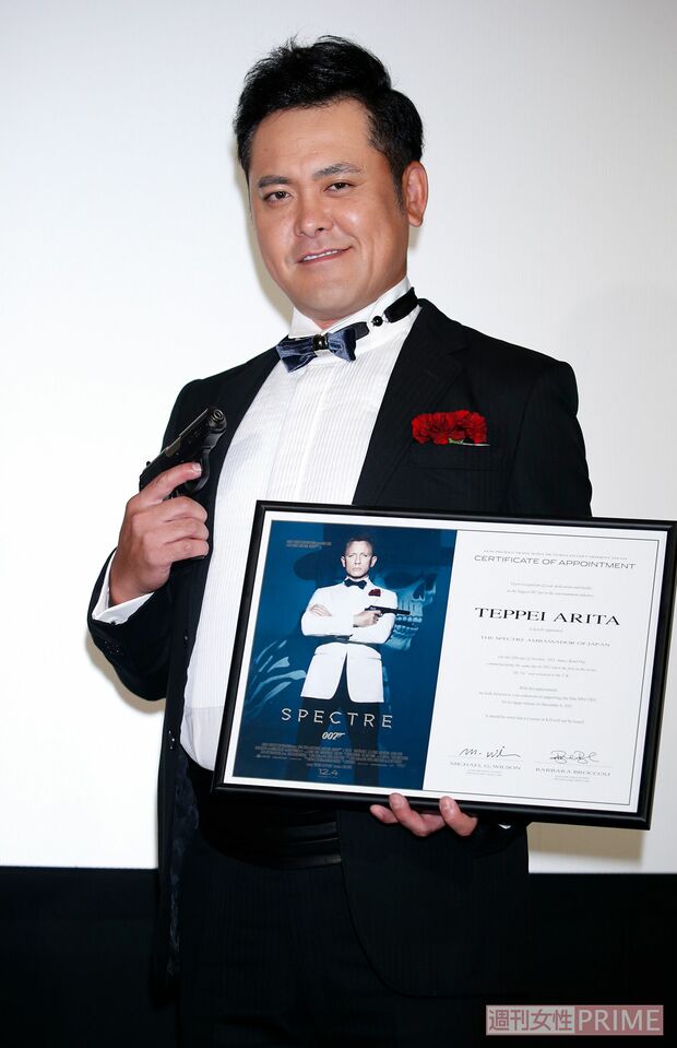 '15年、『007／スペクター』で公式アンバサダーを務めた有田哲平