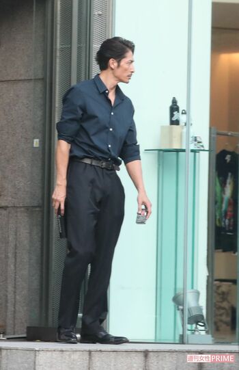 10月下旬、『極主夫道』の撮影現場に現れた玉木宏