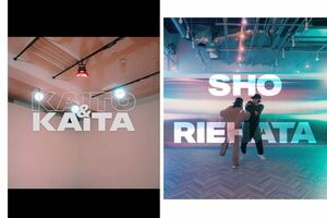 高橋海人（左）と平野紫耀が公開したダンス動画の冒頭。構成なども似ているため、ファンからの指摘も（それぞれ本人のインスタグラムより）