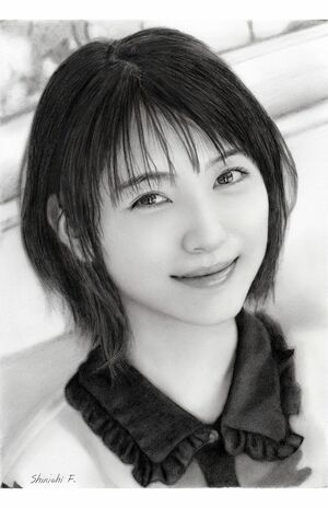 浜辺美波（鉛筆画）