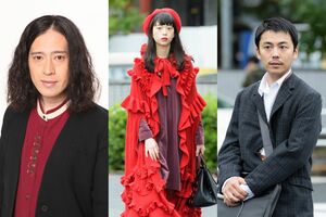 左から脚本の又吉直樹、主演の森川葵、森岡龍。(c)NHK