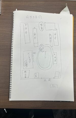 人物相関図や建物の配置などの設定は、スケッチブックに描きながら考えているという国生さゆり