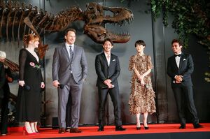 映画『ジュラシック・ワールド』ジャパンプレミアにて。玉木は前作に引き続き、主人公の吹き替えを担当（7月13日公開）　撮影／廣瀬靖士