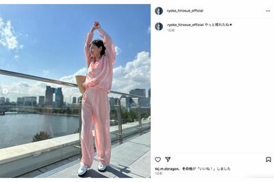 賛否となった広末涼子の全身“ピンク”コーデ（本人インスタグラムより）