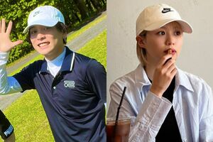 “匂わせ”疑惑のNIKEキャップ（左はマイファスKid’zTwitter、右は高木紗友希SNSより）