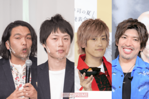 『M-1グランプリ2022』準々決勝で敗退した見取り図（左）、EXIT