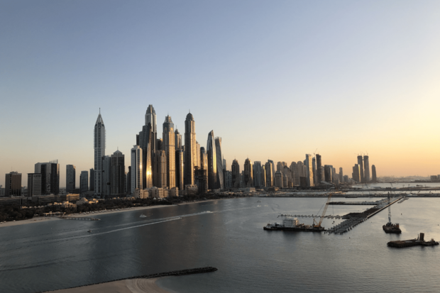 いま、ドバイで最注目のエリア・ドバイマリーナ（写真提供/倉沢淳美さん）