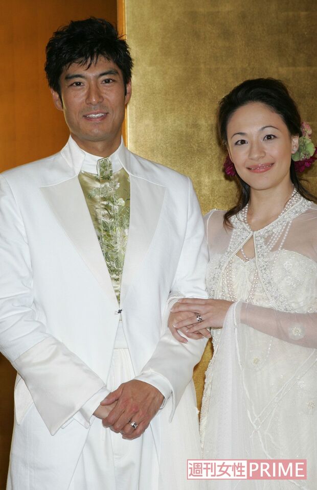 高嶋政宏とシルビア・グラブの結婚披露宴にて（'05年）