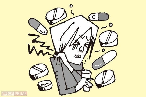 五十肩に潜む地獄「効果のない痛み止めの薬漬けで、依存症に…」　イラスト／小島サエキチ