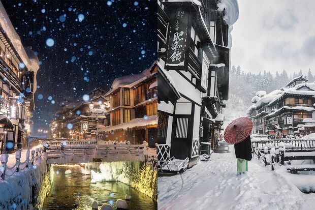 雪の積もった温泉街の美しさが話題となり、冬の観光地として高い人気を誇る