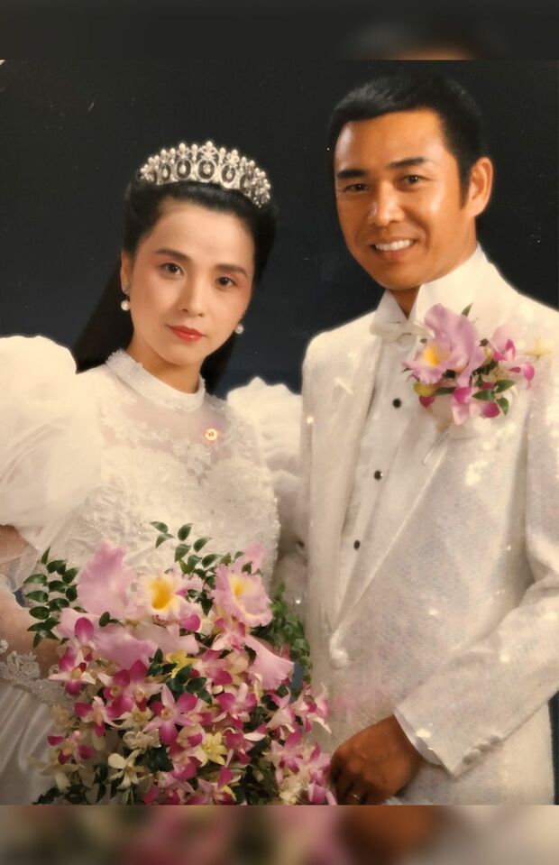 山本譲二さんと悦子さんの結婚当初。山本さんは悦子さんに一目ぼれで、猛アタックしたという