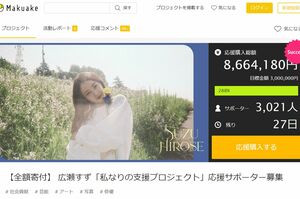 広瀬すずのクラウドファンディング、リターンのポストカードはウクライナカラー仕様に