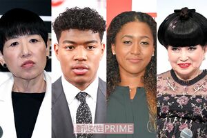 写真左から和田アキ子、八村塁、大坂なおみ、黒柳徹子