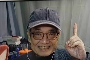 今年3月、レギュラー番組卒業に際し、自宅からリモート出演した森永氏(本人提供)