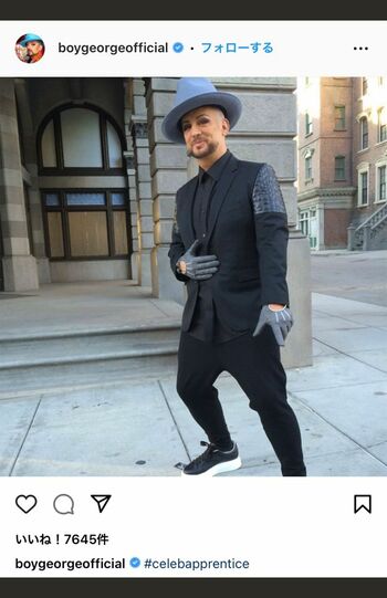 近年のボーイ・ジョージ（本人インスタグラムより）