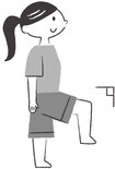 ふらつきがち・踏ん張りがきかない人におすすめ「片脚立ち」トレ(イラスト/石山綾子)
