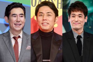 左から高嶋政伸、袴田吉彦、佐藤隆太