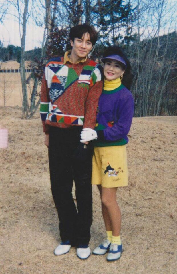 幸治社長との新婚のころのツーショット。結婚してから20年。いろんな苦労を乗り越えてきた