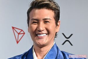 『BITPOINT』ブランドアンバサダー就任発表記者会見での新庄剛志（'21年12月）