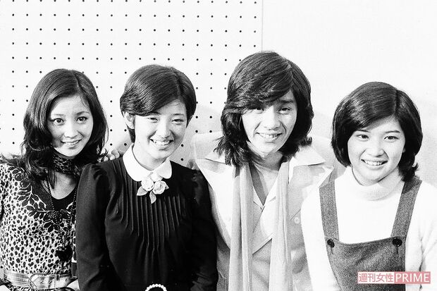 『ひと夏の経験』で紅白歌合戦に初出場。故・西城秀樹さんも同じく初出場（'74年11月）　撮影／週刊女性写真班