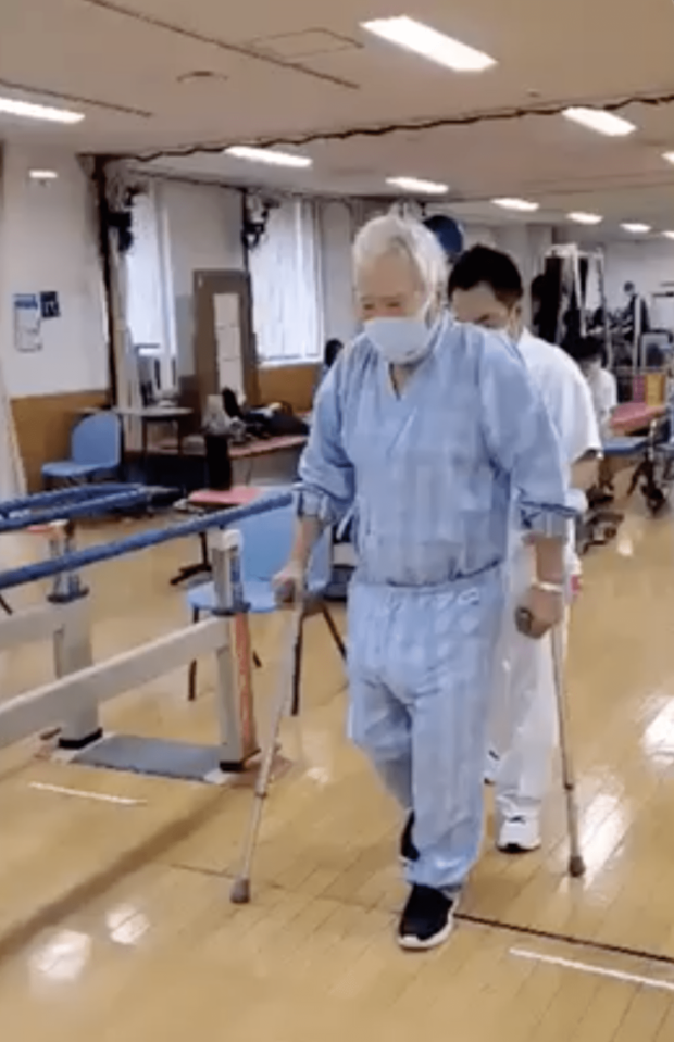 2020年11月に病院でのリハビリの様子