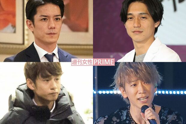 左上から時計回りで滝沢秀明、錦戸亮、小山慶一郎、中丸雄一