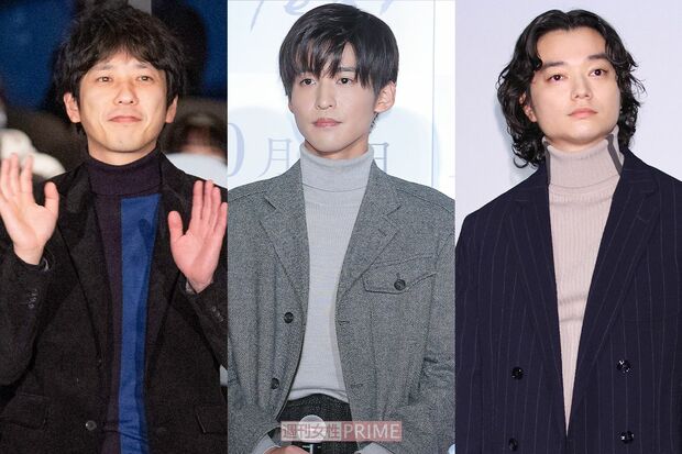 （左から）二宮和也（'22年）、目黒蓮（'22年）、染谷将太（'22年）