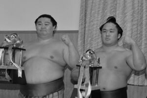 （左）大関昇進への期待が高まる正代　（右）角界一のマッチョ、石浦