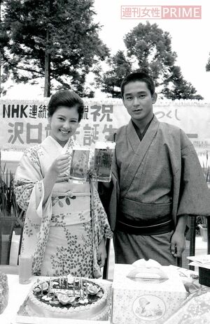'85年６月、『澪つくし』のロケ先で沢口靖子の誕生日祝いを