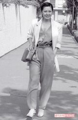 梓みちよさん。’80年の取材時には髪を短くしてイメージチェンジ