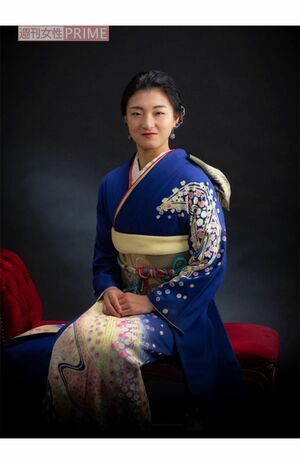 コロナ禍で式典が行われなかったものの、青い振り袖姿の坂本花織