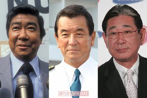 （左から）石原裕次郎さん、加山雄三、星野仙一さん