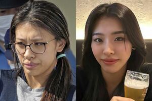 竹前美結容疑者(左:共同通信社、右:本人TikTokアカウントより)