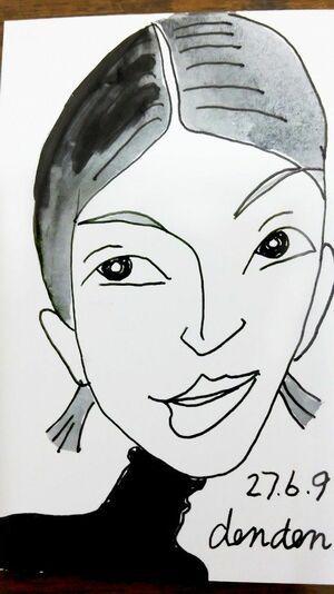 でんでんいわく「似顔絵はいいところ8割、悪いところ1割、不明瞭なところ1割」