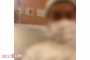 保健所から受け取った消毒を命じる文書には「新型コロナ」の文字が記されているがNさんは前向きに入院生活をしている