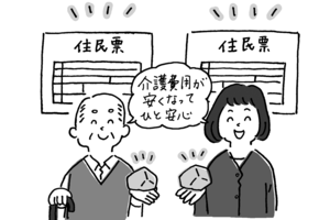 介護費が家計を圧迫（イラスト／伊藤和人）