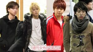 NEWSの加藤シゲアキ、手越祐也、増田貴久、リーダーの小山慶一郎