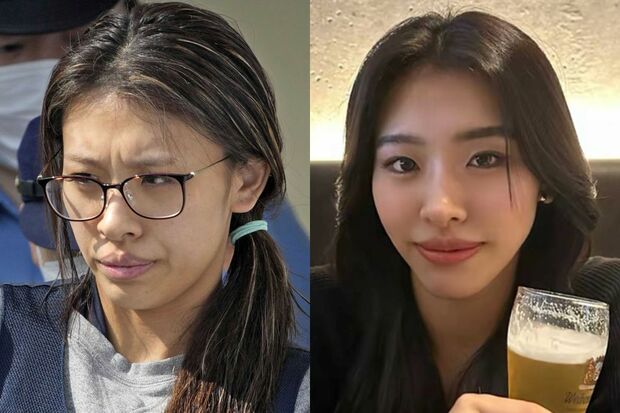 竹前美結容疑者（左：共同通信社、右：本人TikTokアカウントより）