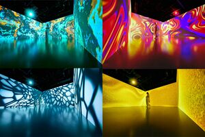 『X_VISION inspired by Ploom X』Primitive Senseエリア。映像パターンは5,040通り