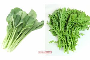 春菊＆小松菜で免疫パワーをアップ！