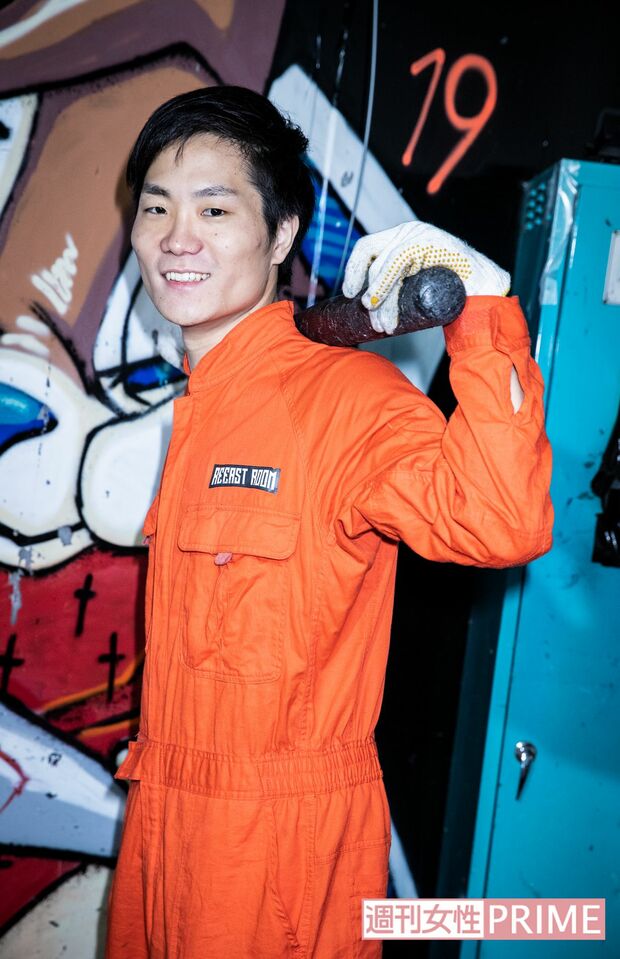 今回、話を聞いた河東さん。車を壊す、パイ投げ、ペンキのかけ合いなど、今後も面白い企画をどんどん計画中だとか　撮影／矢島泰輔