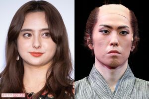 劇団☆新感線の舞台『薔薇とサムライ2』での共演を機に仲を深めたとされる石田ニコル(左)と早乙女友貴(右)