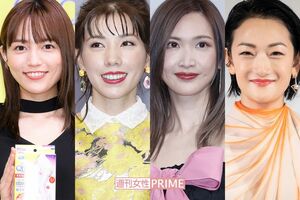 左から川口春奈、仲里依紗、紗栄子、冨永愛