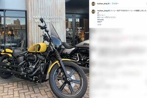 所有するバイク『ハーレーダビッドソン』を公開した保阪尚希（本人のインスタグラムより）