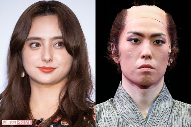 劇団☆新感線の舞台『薔薇とサムライ2』での共演を機に仲を深めたとされる石田ニコル（左）と早乙女友貴（右）